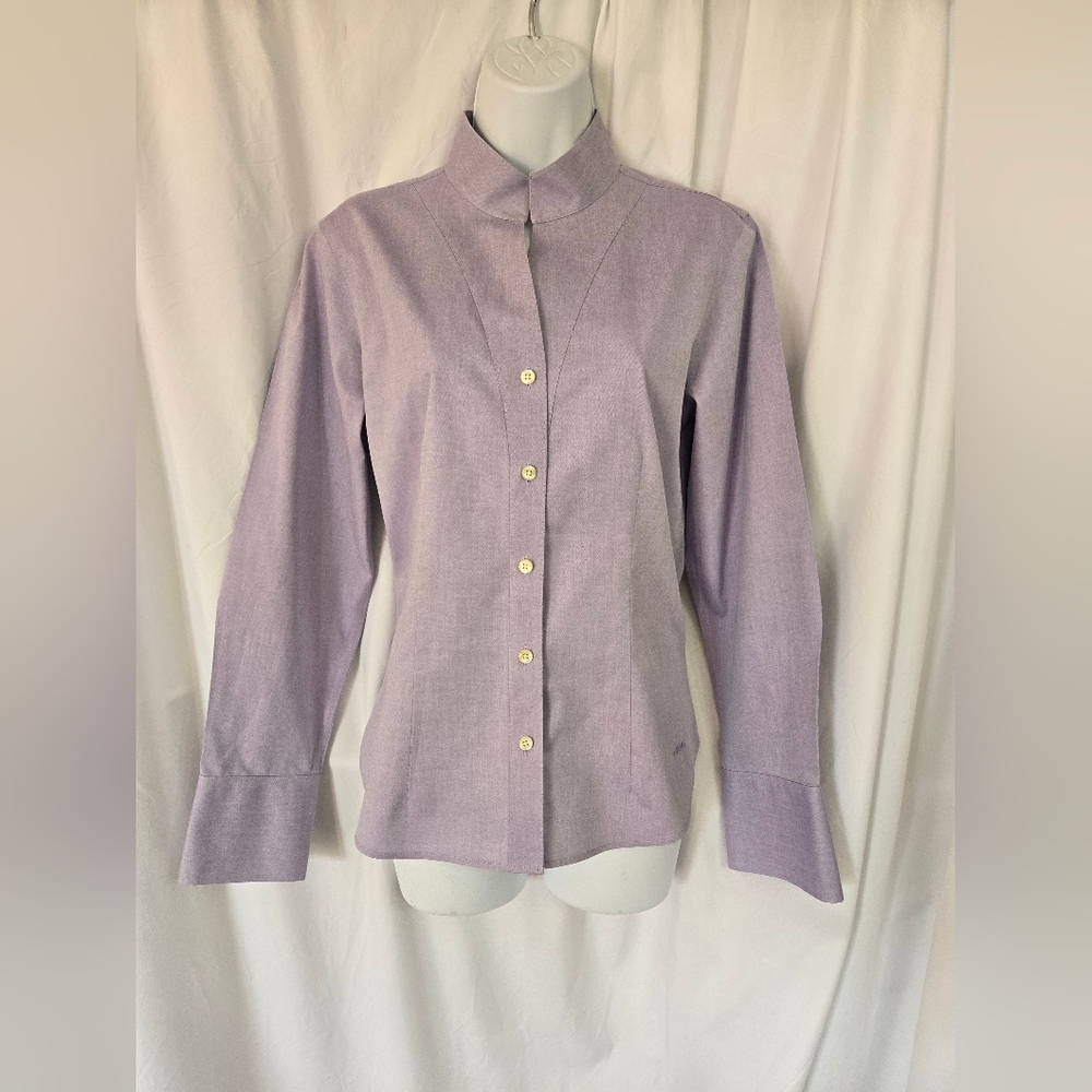 Orvis Fitted Light Purple Button Down Shirt Business Casual Size 10